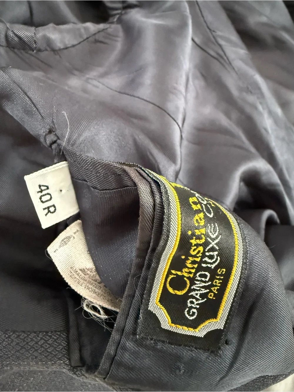 Vintage Christian Dior Grand Luxe Blazer Mens 40R Double Breasted Pinstripe